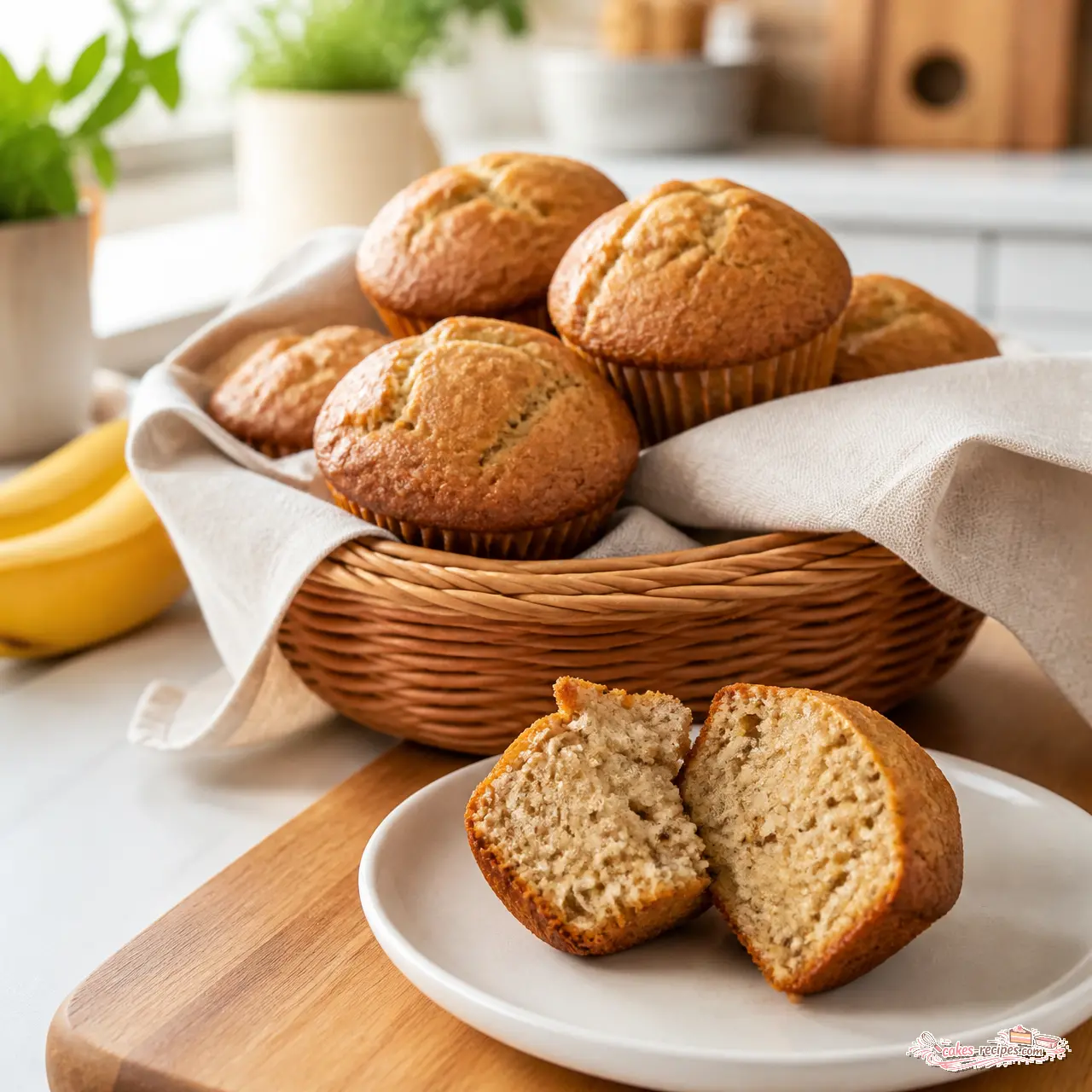 banana bread muffins - final presentation