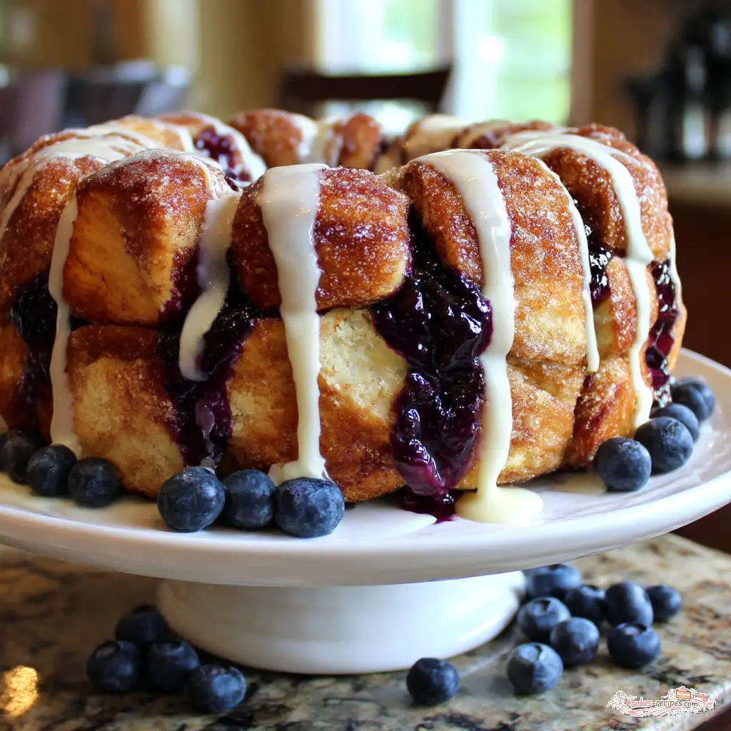 blueberry vanilla monkey bread - final presentation