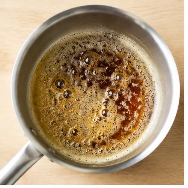 Step 1: Browning unsalted butter until amber and nutty