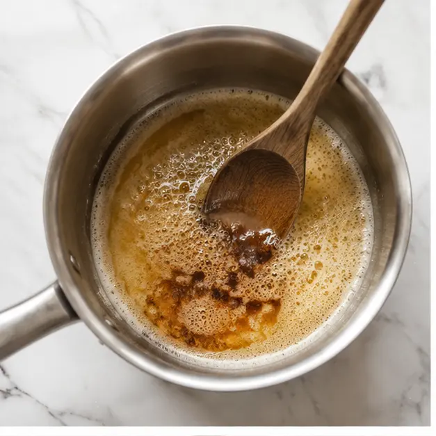 Step 1: Browning the butter until golden amber