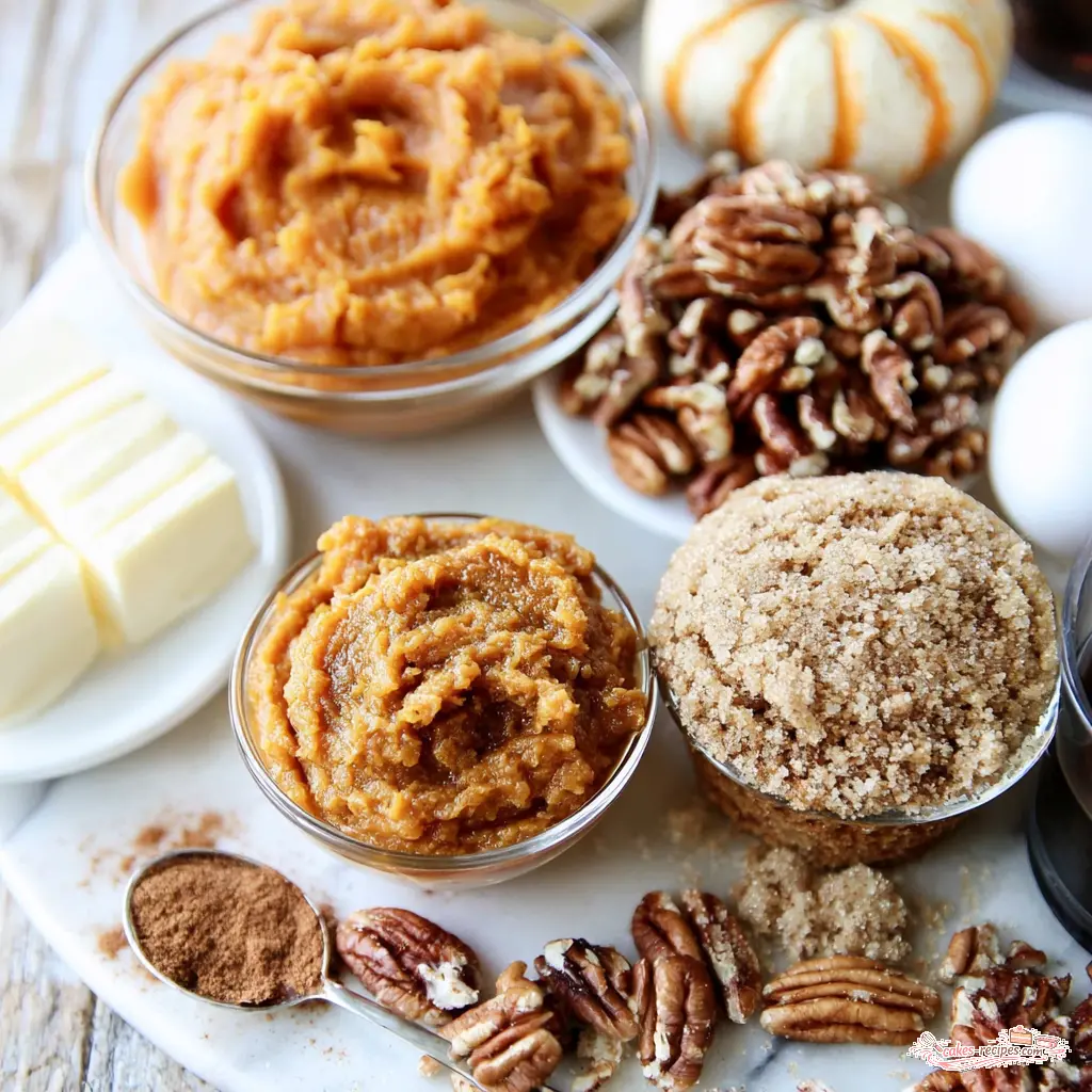 brown butter pumpkin muffins - main ingredients
