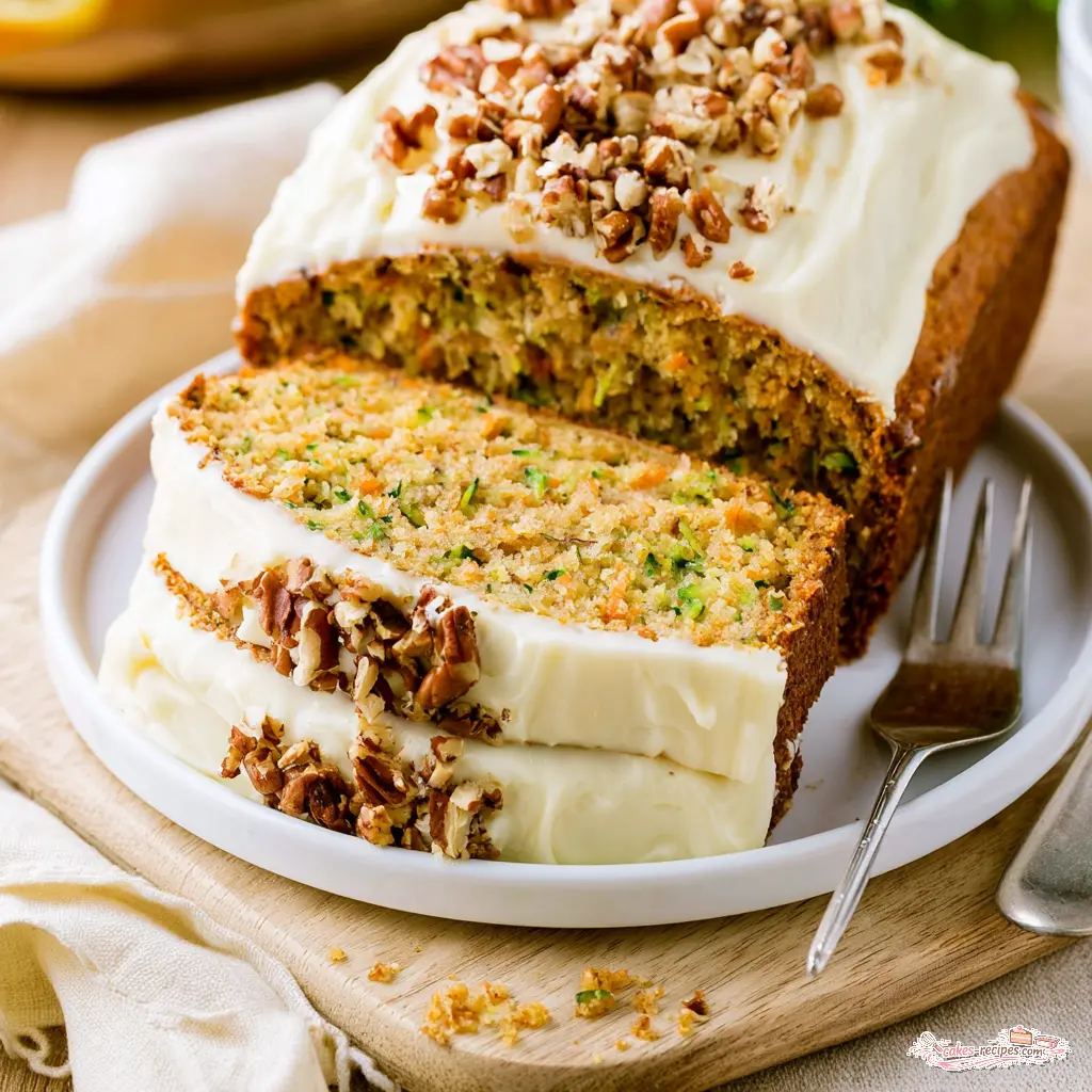 carrot cake zucchini bread - final presentation
