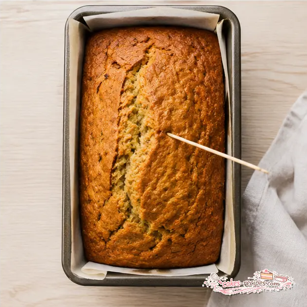 Step 4: Bake the loaf in an 8x4 inch pan and test doneness with a wooden toothpick