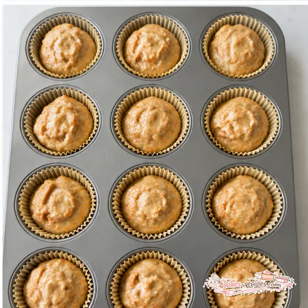 Spoon the batter into the prepared muffin tin and bake until golden