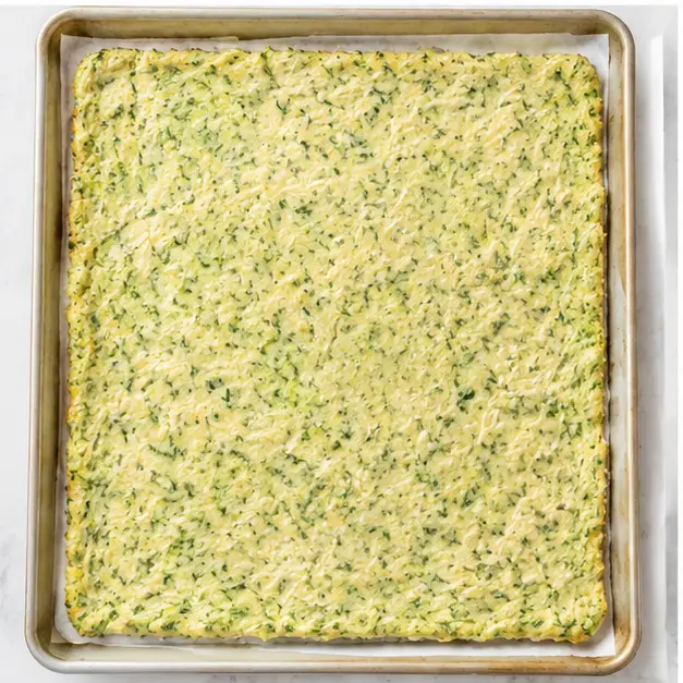 Step 3: Spreading the mixture on a parchment-lined baking sheet