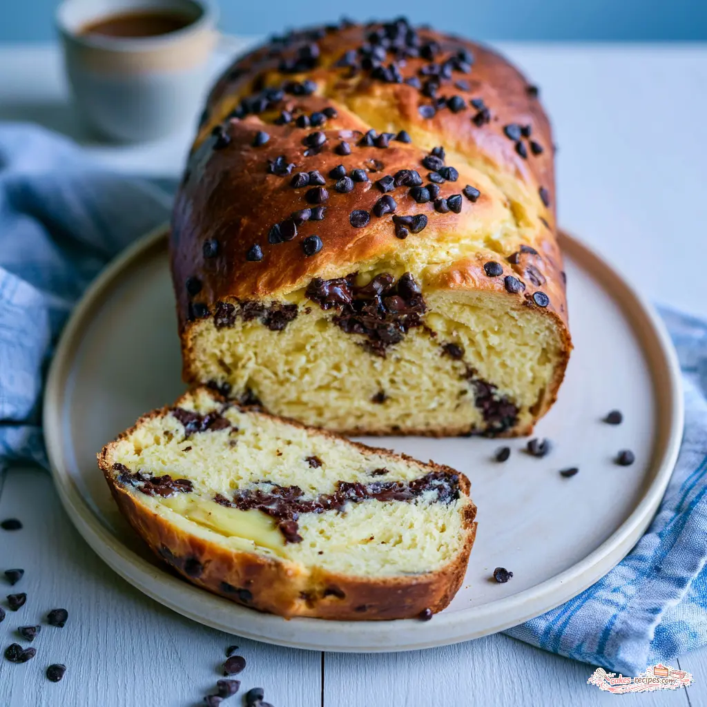 chocolate chip custard brioche - final presentation