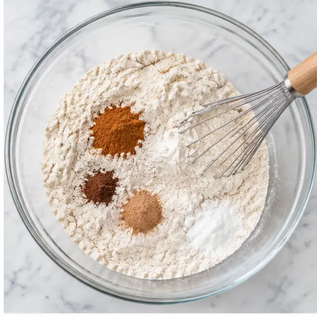 Step 2: Whisk all-purpose flour with spices and leaveners until combined