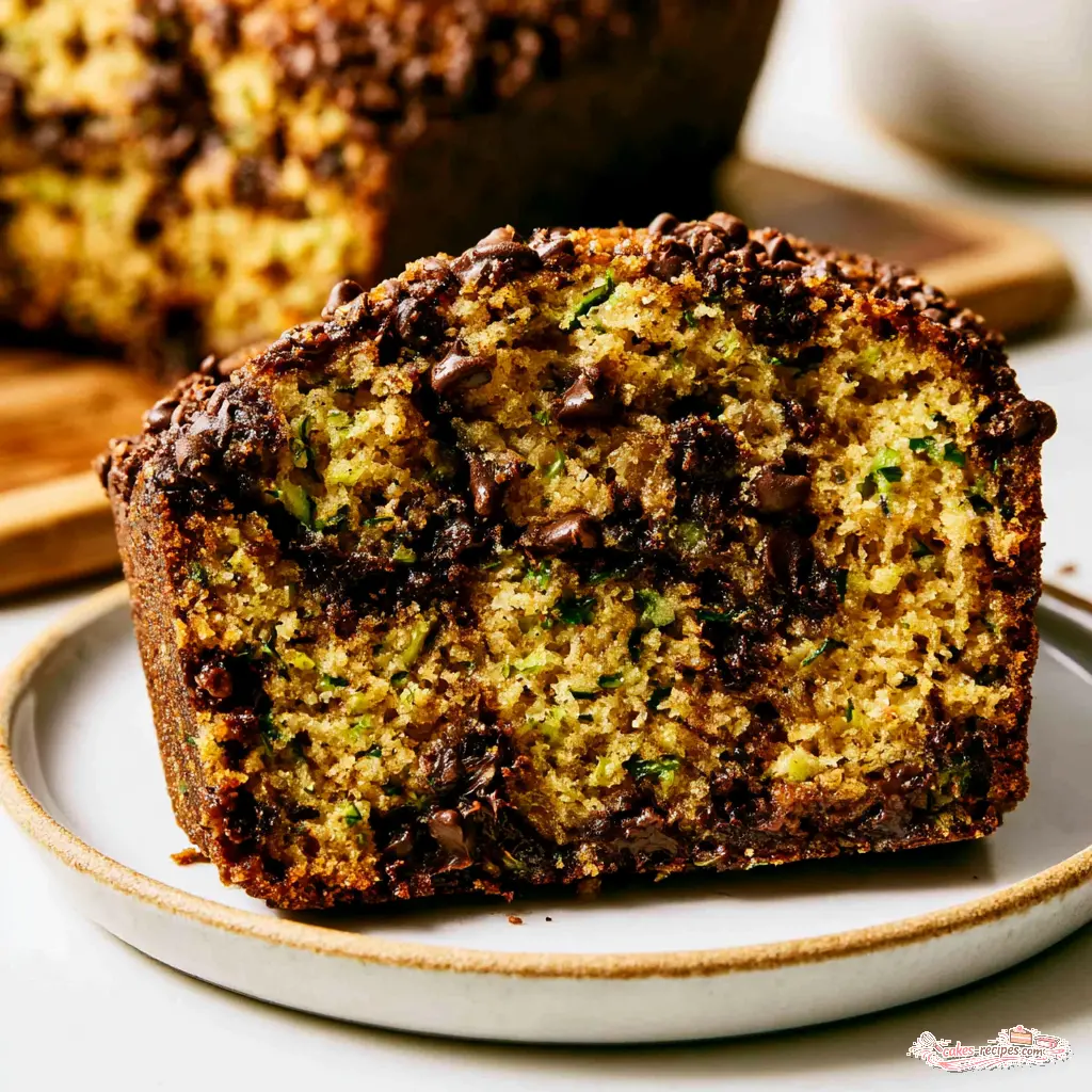 chocolate chip zucchini bread - final presentation