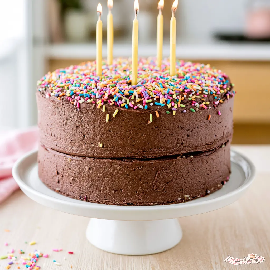 classic birthday cake - final presentation