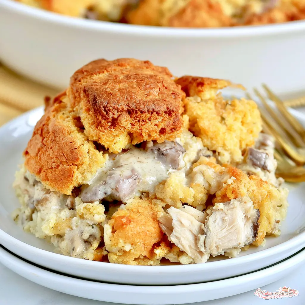 cornbread dressing casserole - final presentation