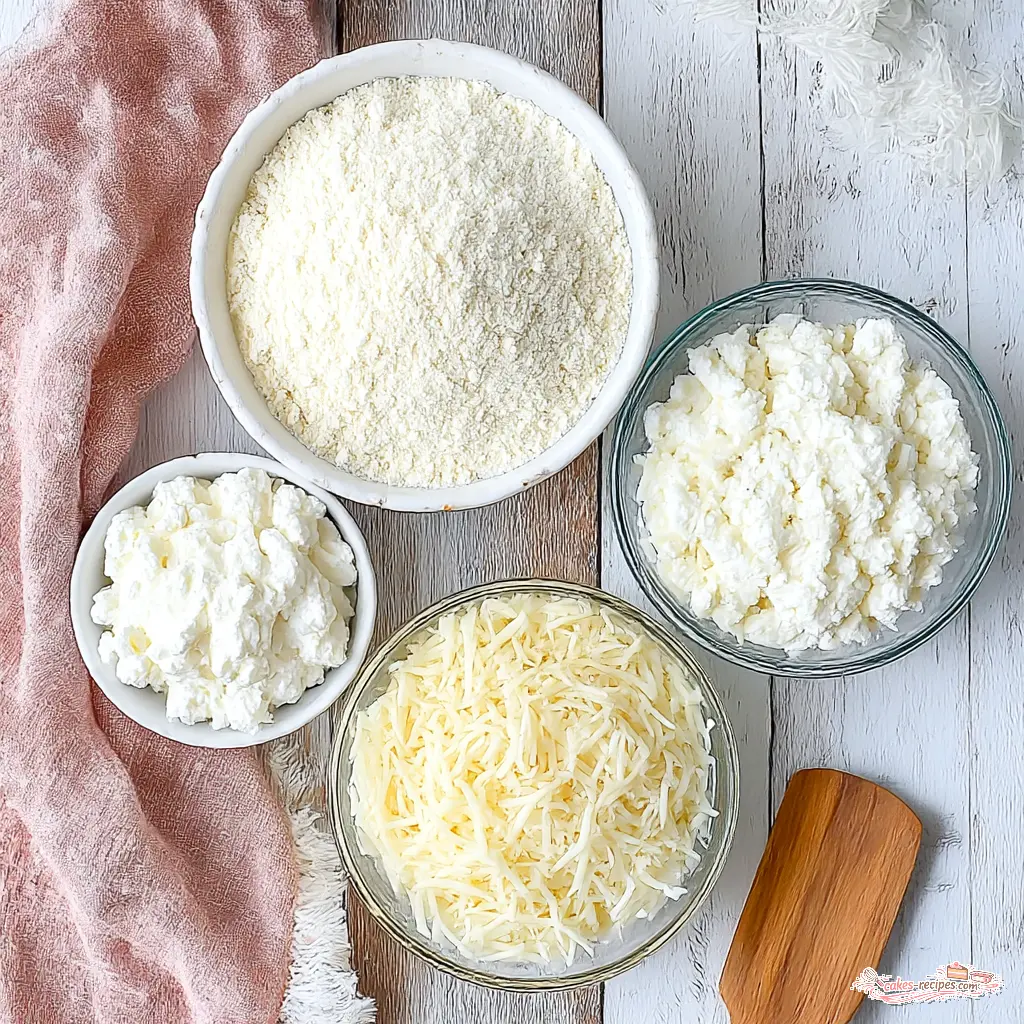cottage cheese breadsticks - main ingredients