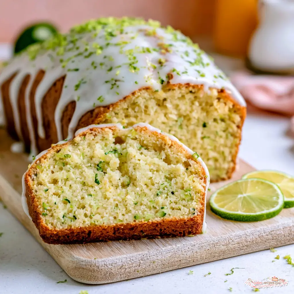 courgette lime cake - final presentation