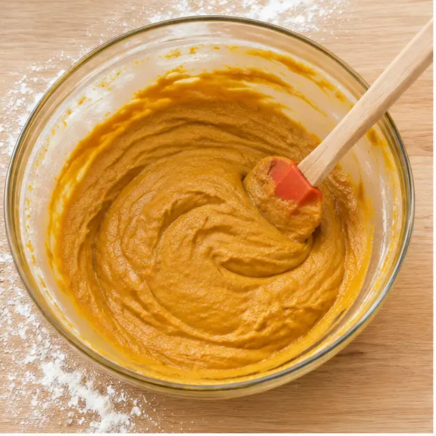 Step 1: Whisk the pumpkin batter until smooth
