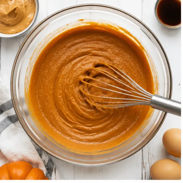 Whisk the wet ingredients until smooth and glossy