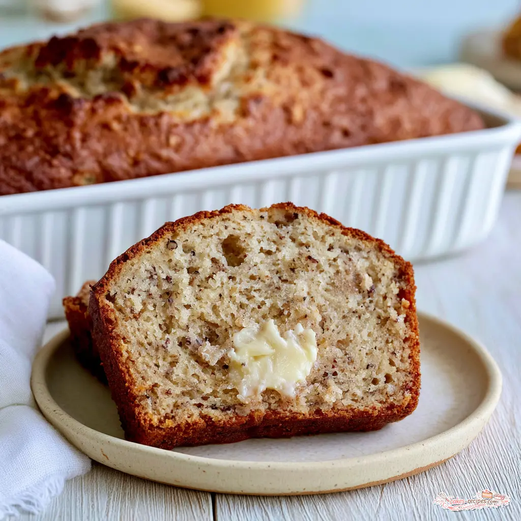 extra moist banana bread - final presentation