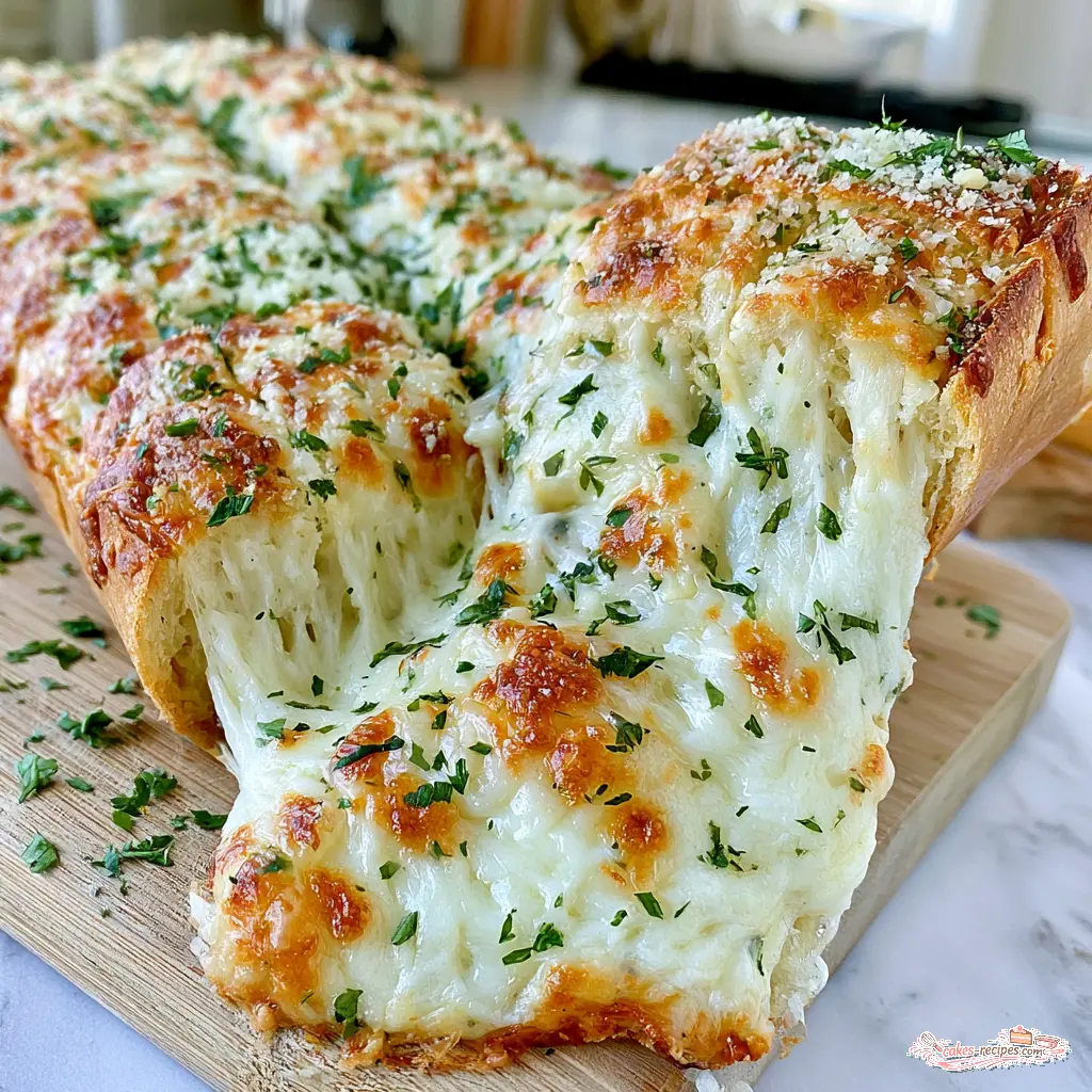 garlic cheese bread - final presentation