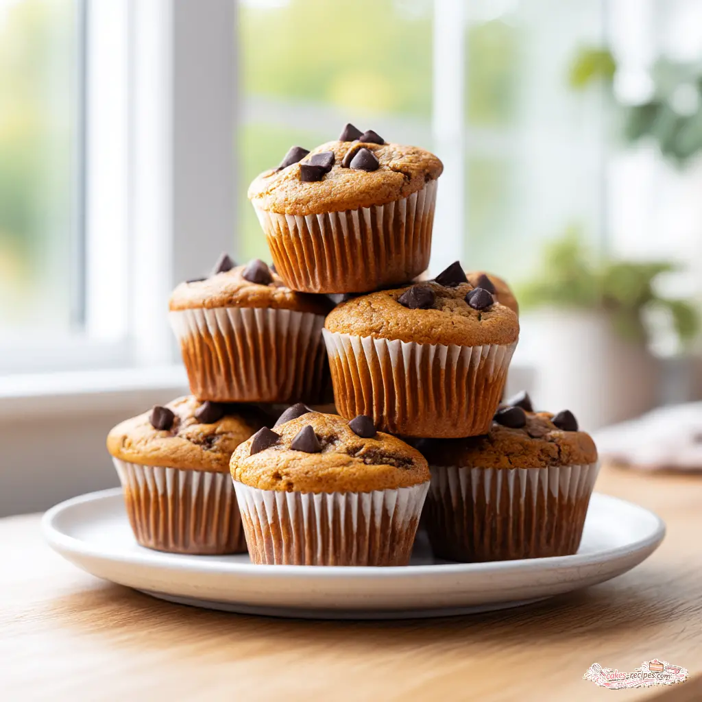 high protein chocolate banana muffins