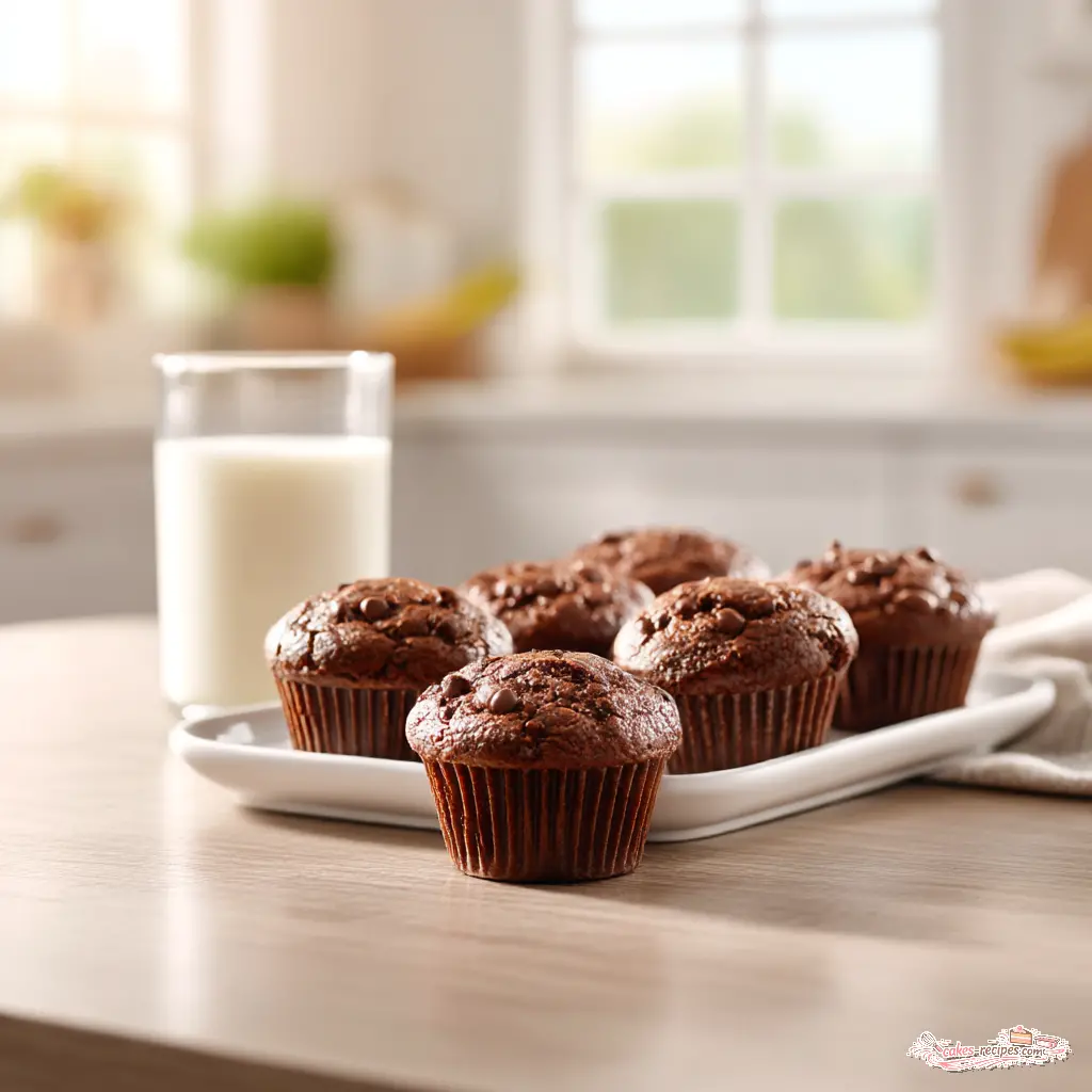 high protein chocolate banana muffins - final presentation