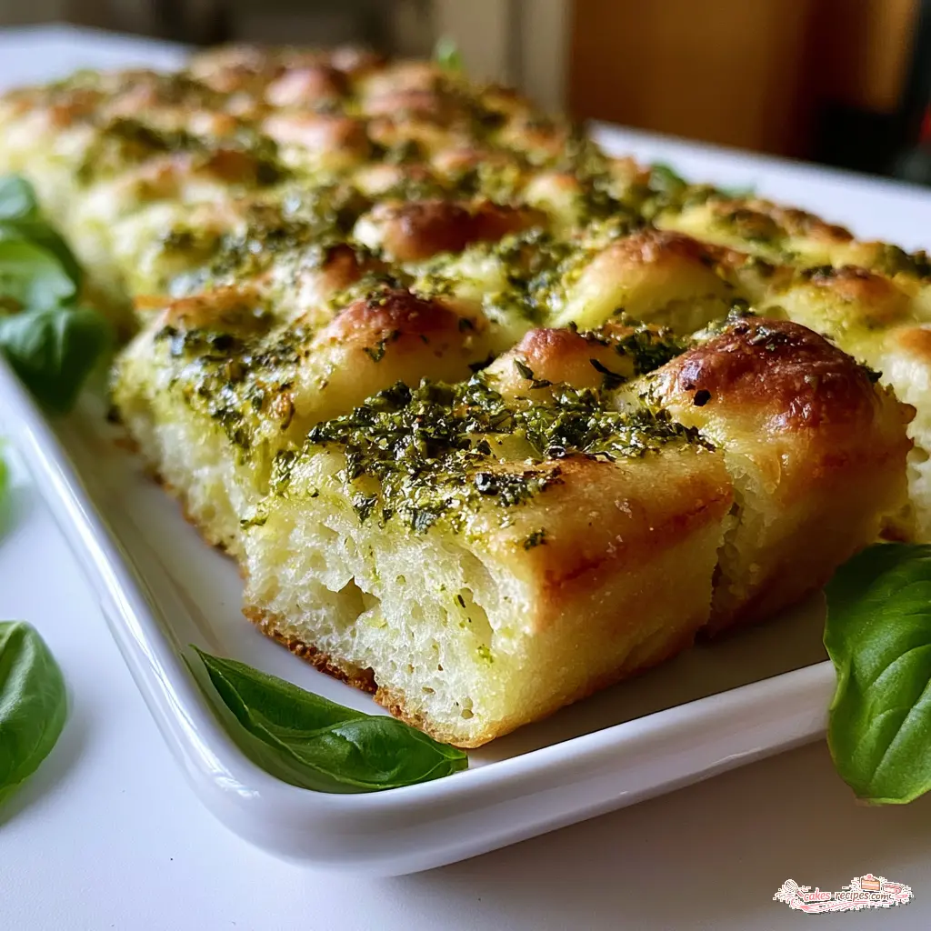 homemade focaccia - final presentation