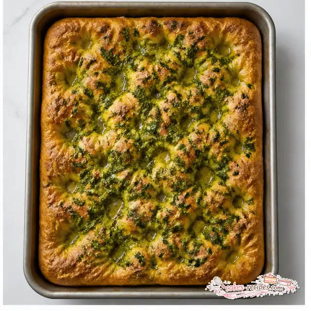 Bake until golden and spread with basil pesto