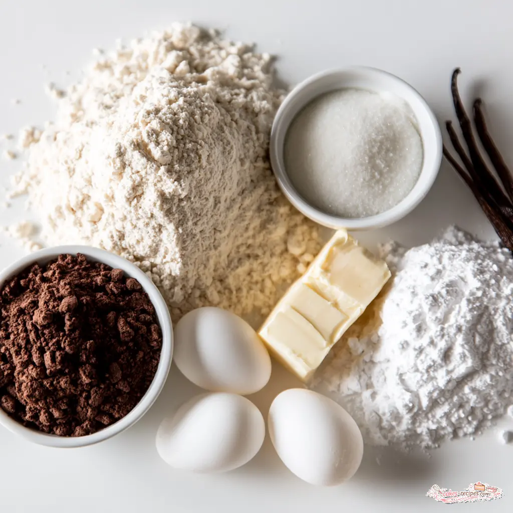 homemade oreo cookies - main ingredients