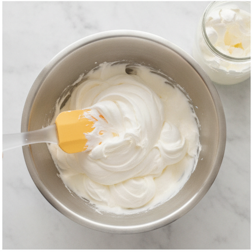 marshmallow buttercream frosting - step 3