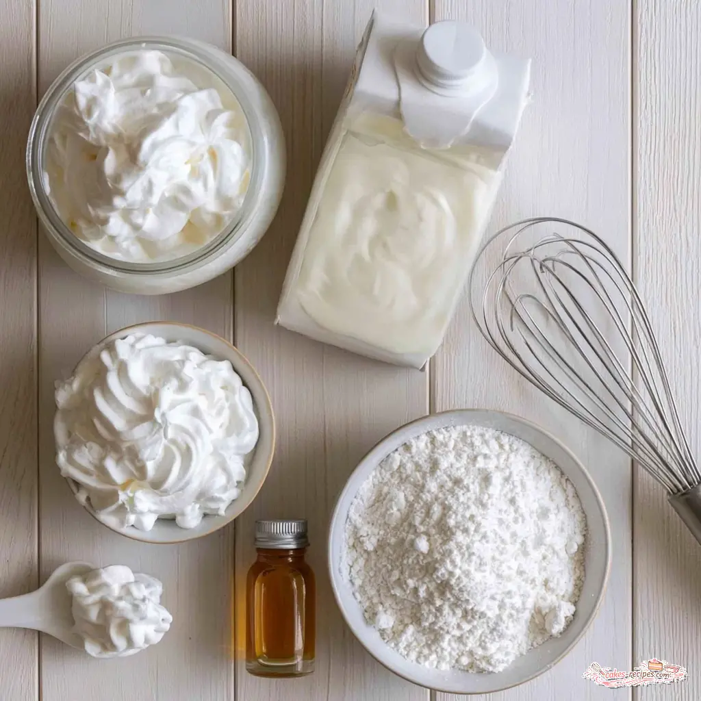 marshmallow buttercream frosting - main ingredients
