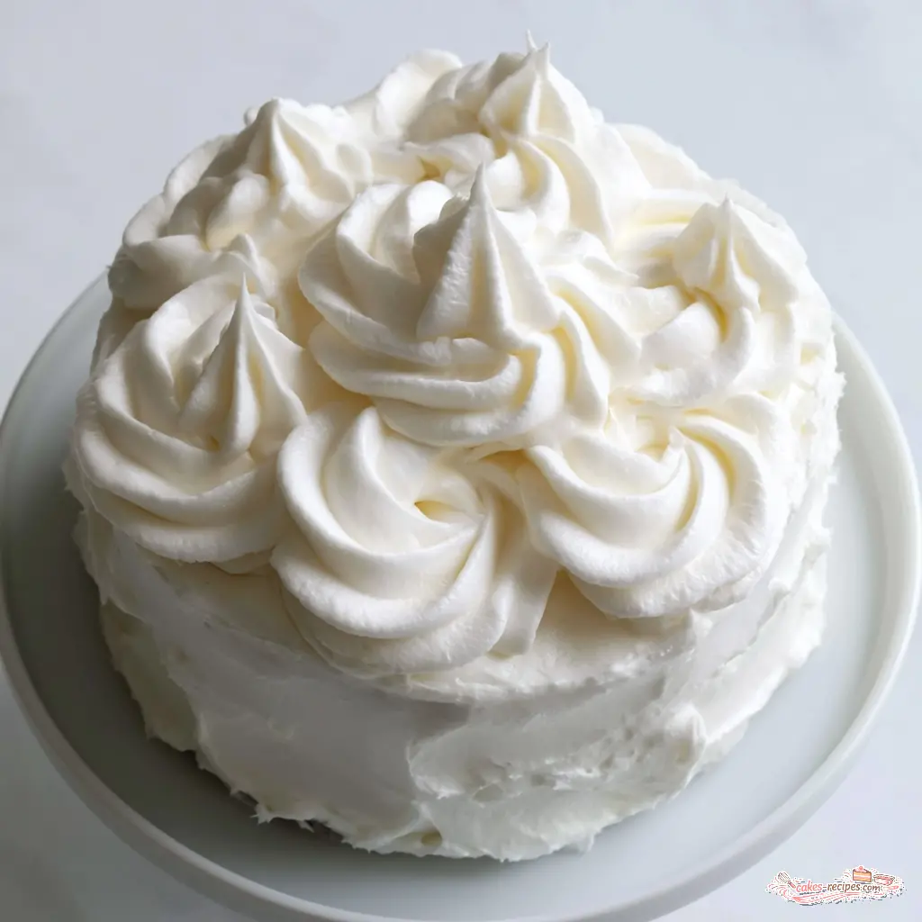 marshmallow buttercream frosting - final presentation
