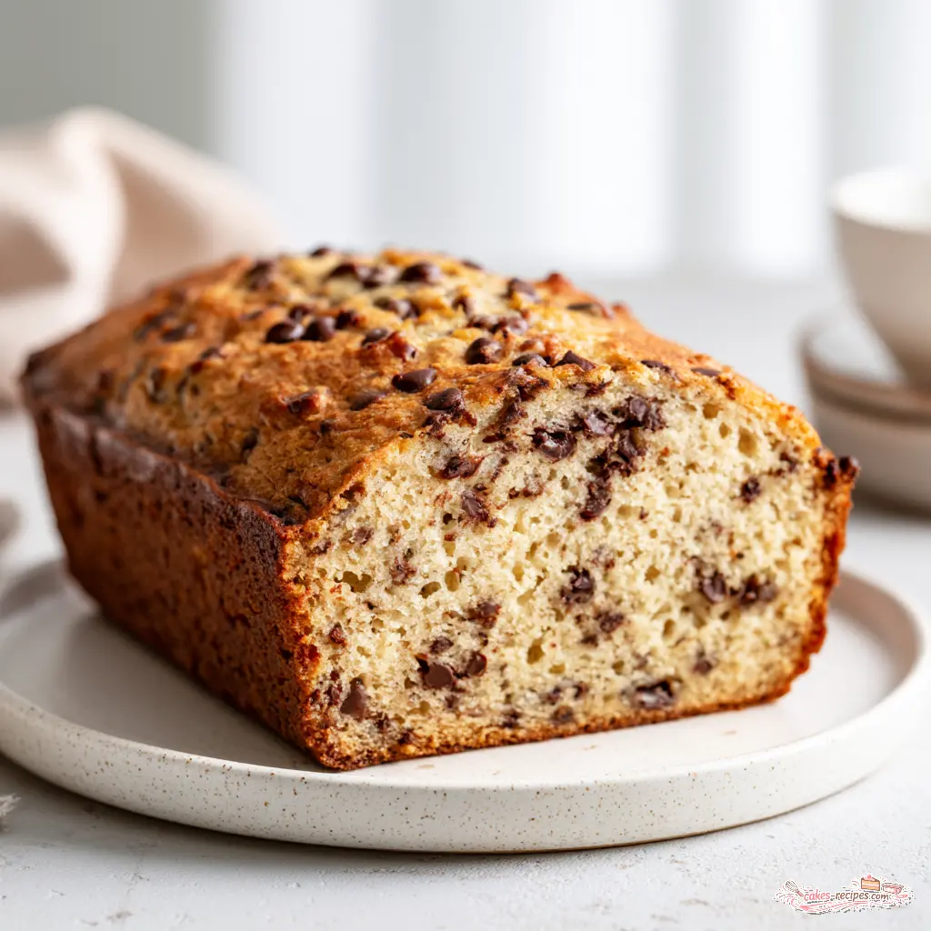moist banana bread - final presentation