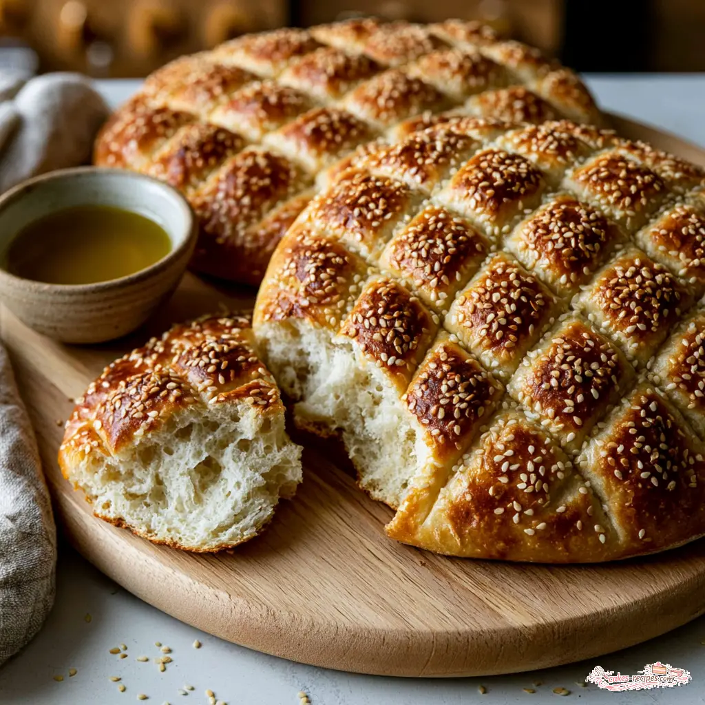 no knead turkish bread - final presentation
