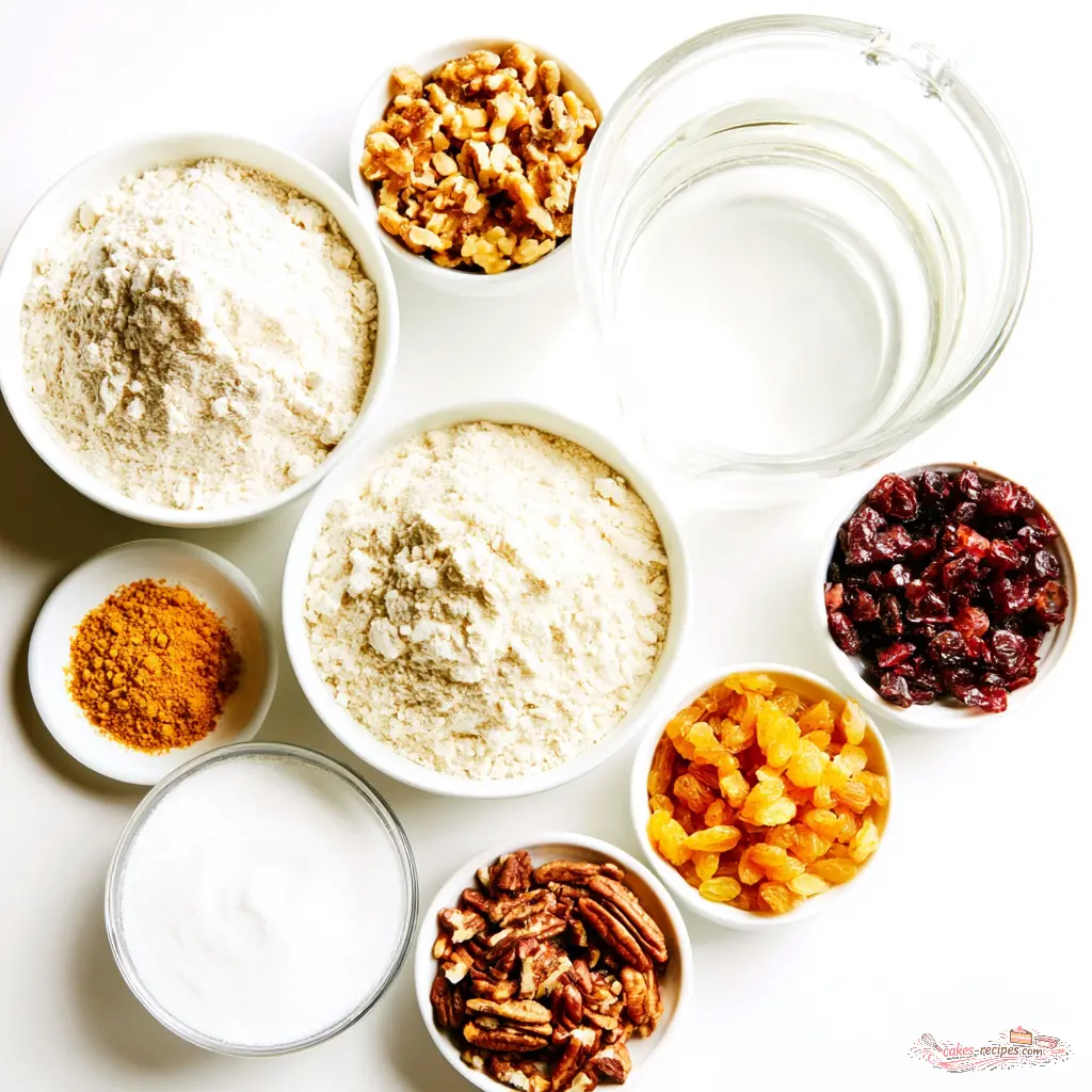 overnight no knead bread - main ingredients