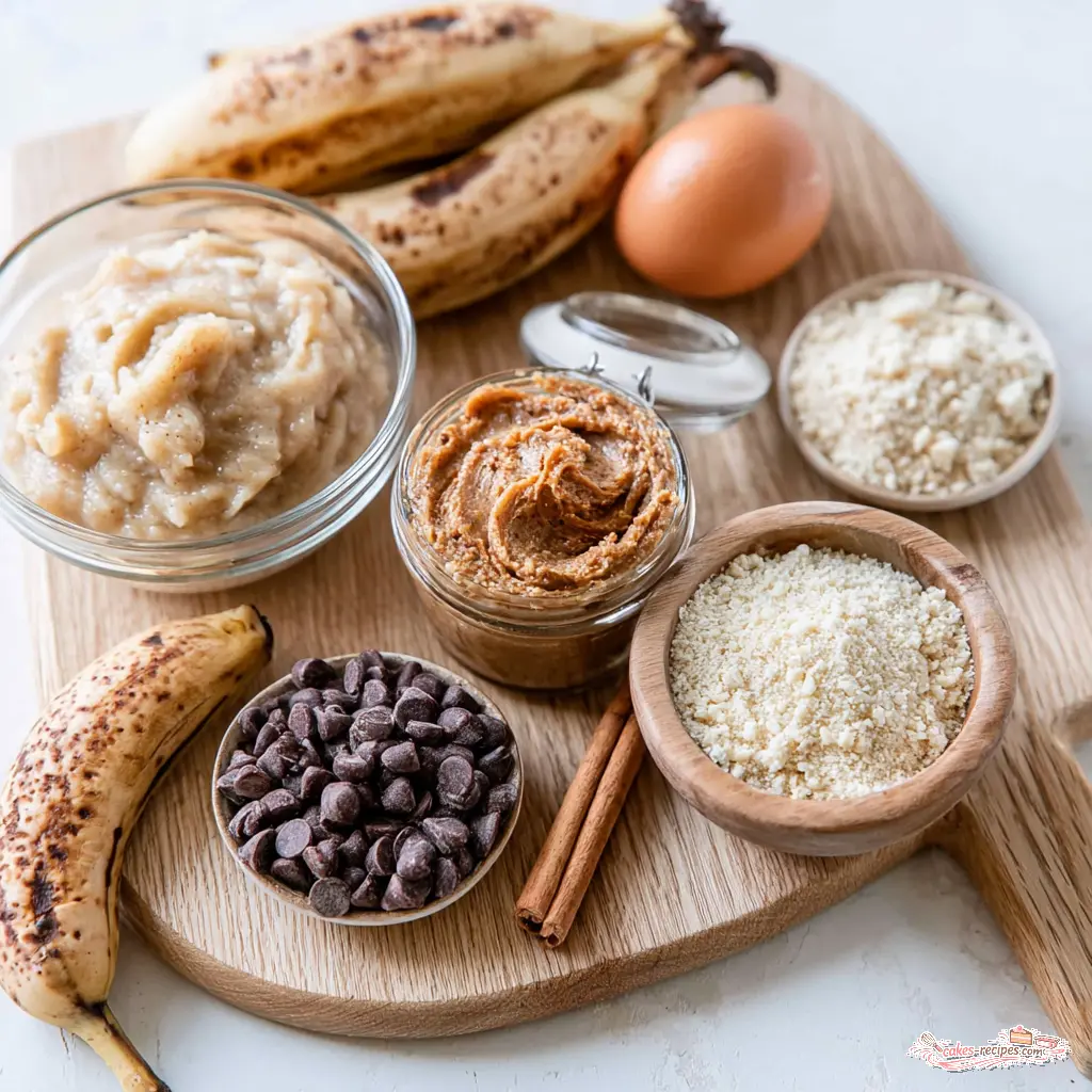 paleo banana muffins - main ingredients