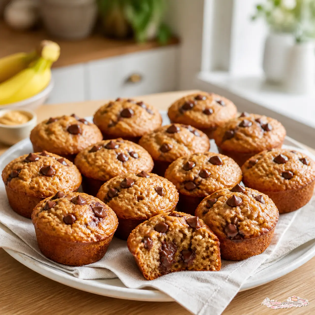 peanut butter banana protein muffins - final presentation
