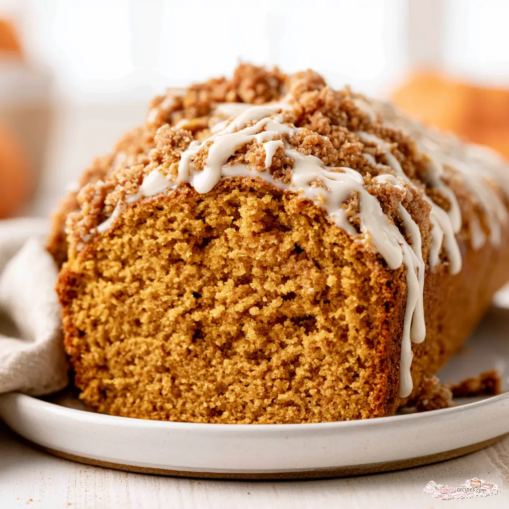 pumpkin bread with streusel - final presentation