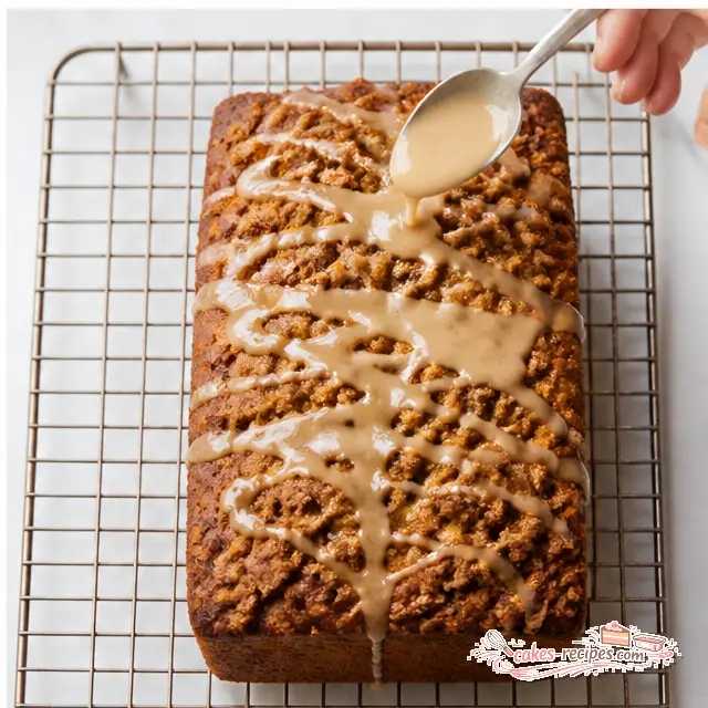 Step 4: Drizzle maple glaze over the hot loaf