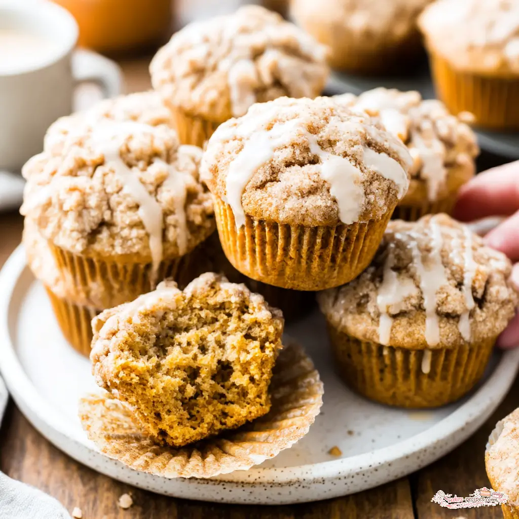 pumpkin cinnamon streusel muffins - final presentation