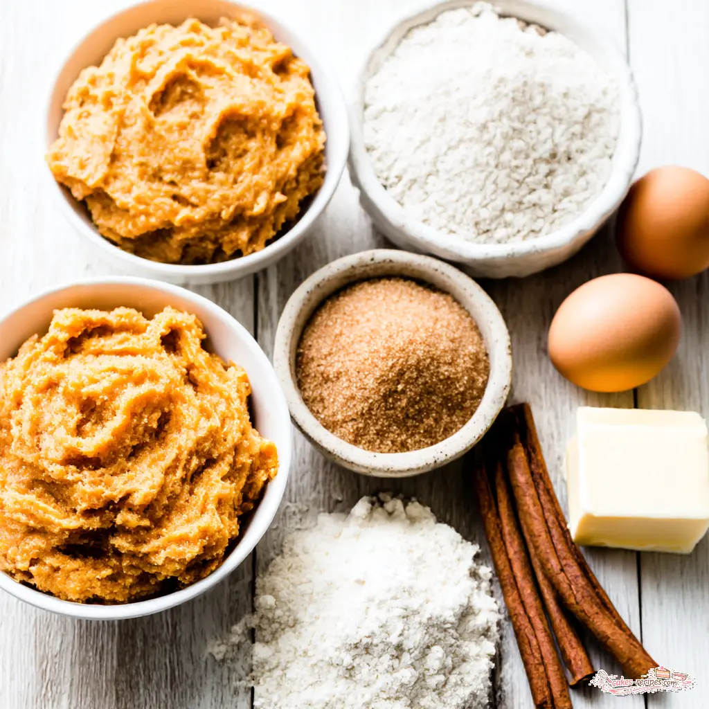 pumpkin cinnamon streusel muffins - main ingredients
