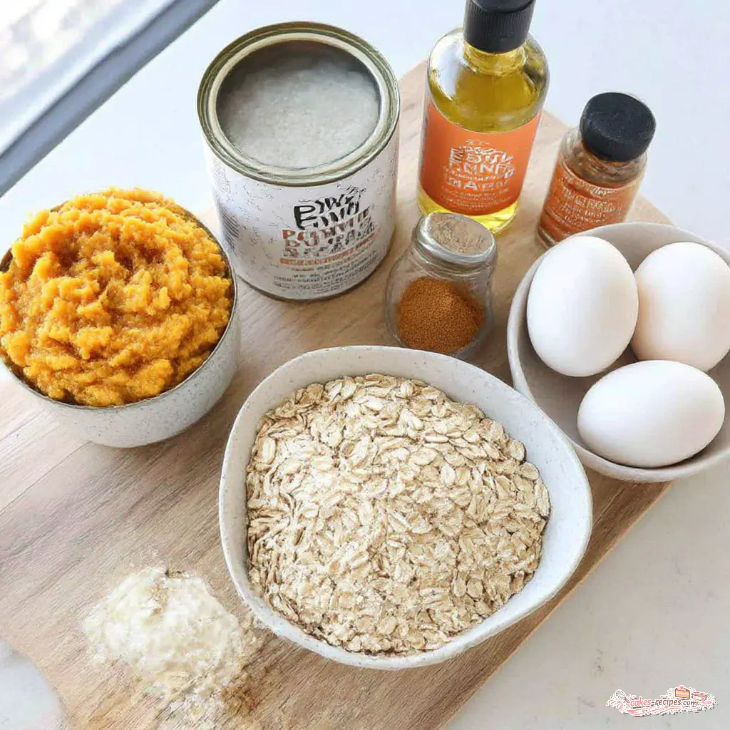 pumpkin oat muffins - main ingredients