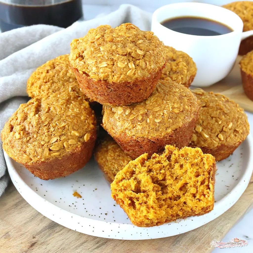 pumpkin oat muffins - final presentation