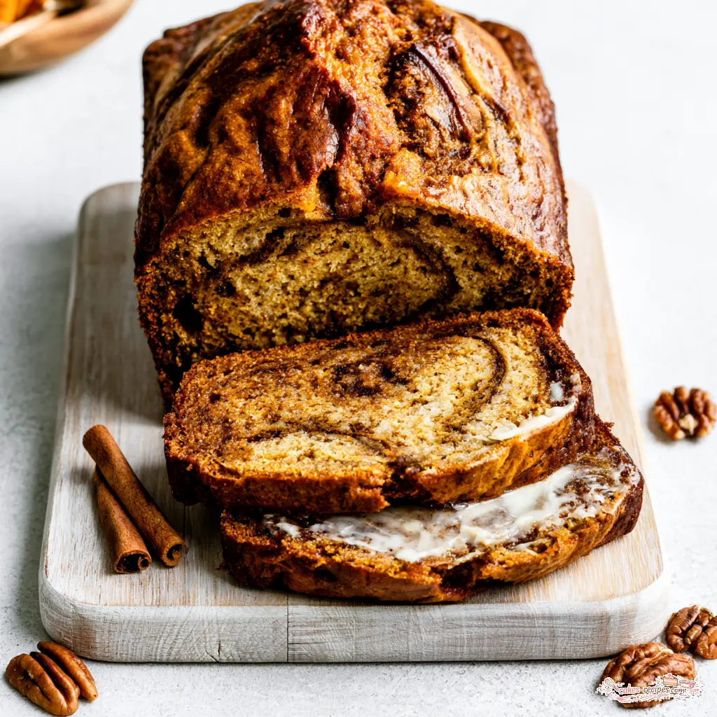 pumpkin spice banana bread - final presentation