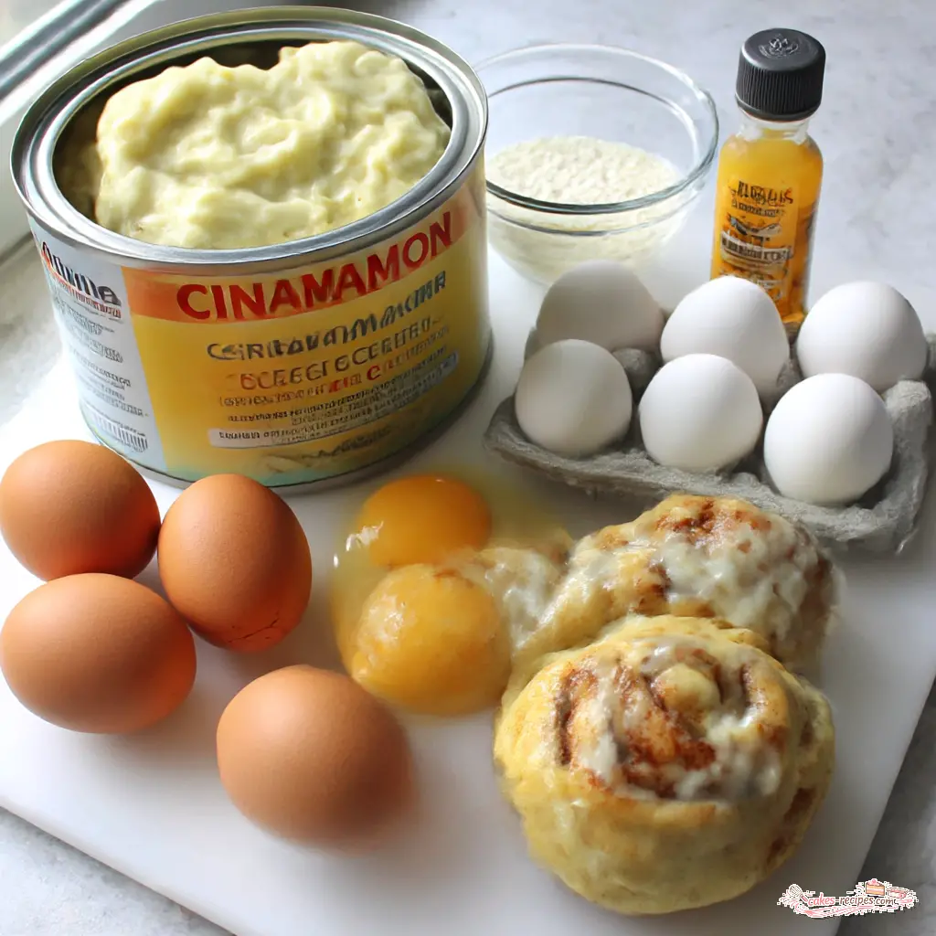 scrambled cinnamon rolls - main ingredients