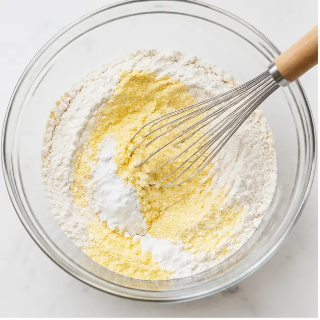 Step 1: Whisking the dry ingredients together