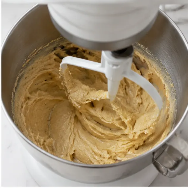 Step 2: Creaming butter and brown sugar until light