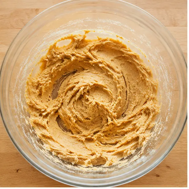 Cream softened butter with brown and granulated sugar until light and fluffy