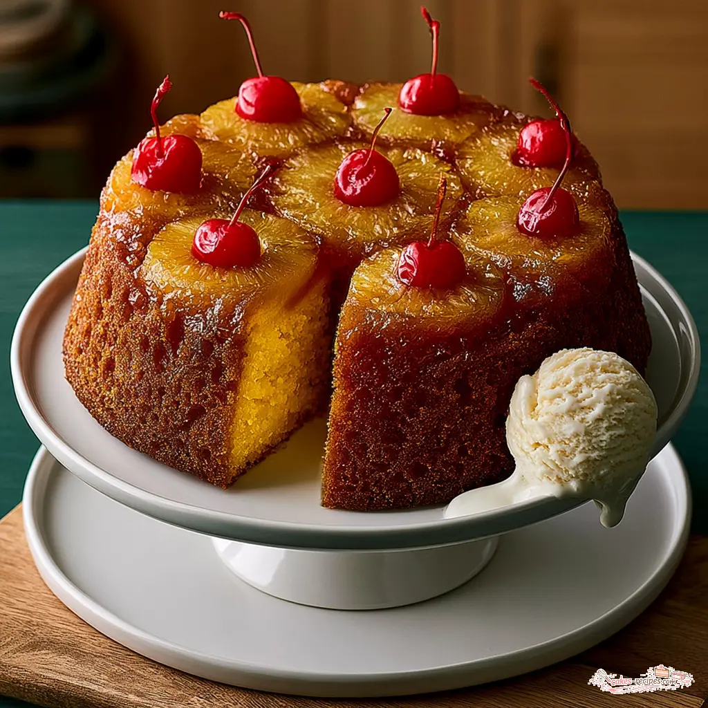 sourdough pineapple upside down cake - final presentation