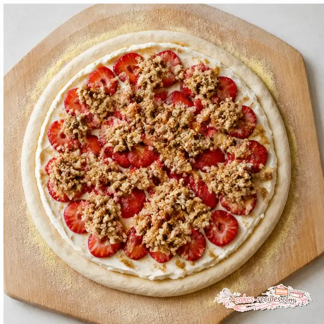 Step 4: Assemble pizza and slide onto the peel