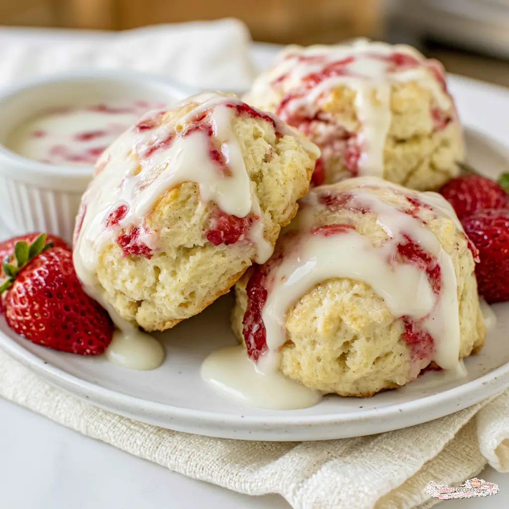 strawberry biscuits - final presentation