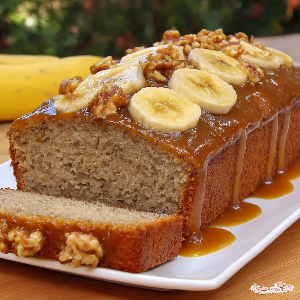 upside down banana bread - final presentation