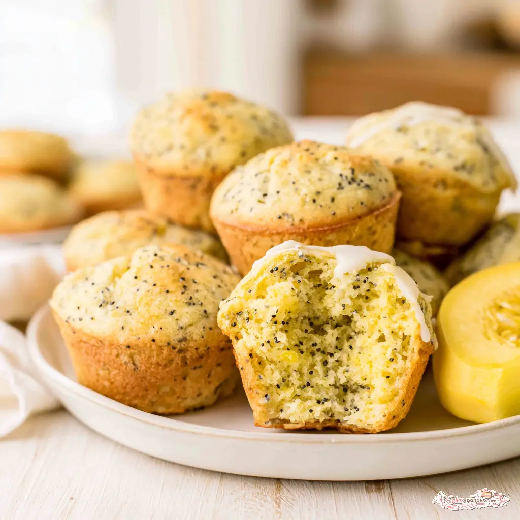 lemon poppy seed muffins - final presentation