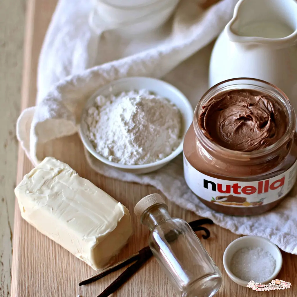 nutella buttercream - main ingredients
